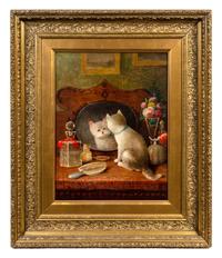 Artist Unknown, (Late 19th Century), Kitten in Front of a Mirror