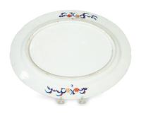 Two Chamberlain's Worcester Porcelain Oval Platters and a Pair of Shaped Square Dishes