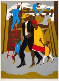 Jacob Lawrence, (American, 1917-2000), The Builders (The Family), 1974