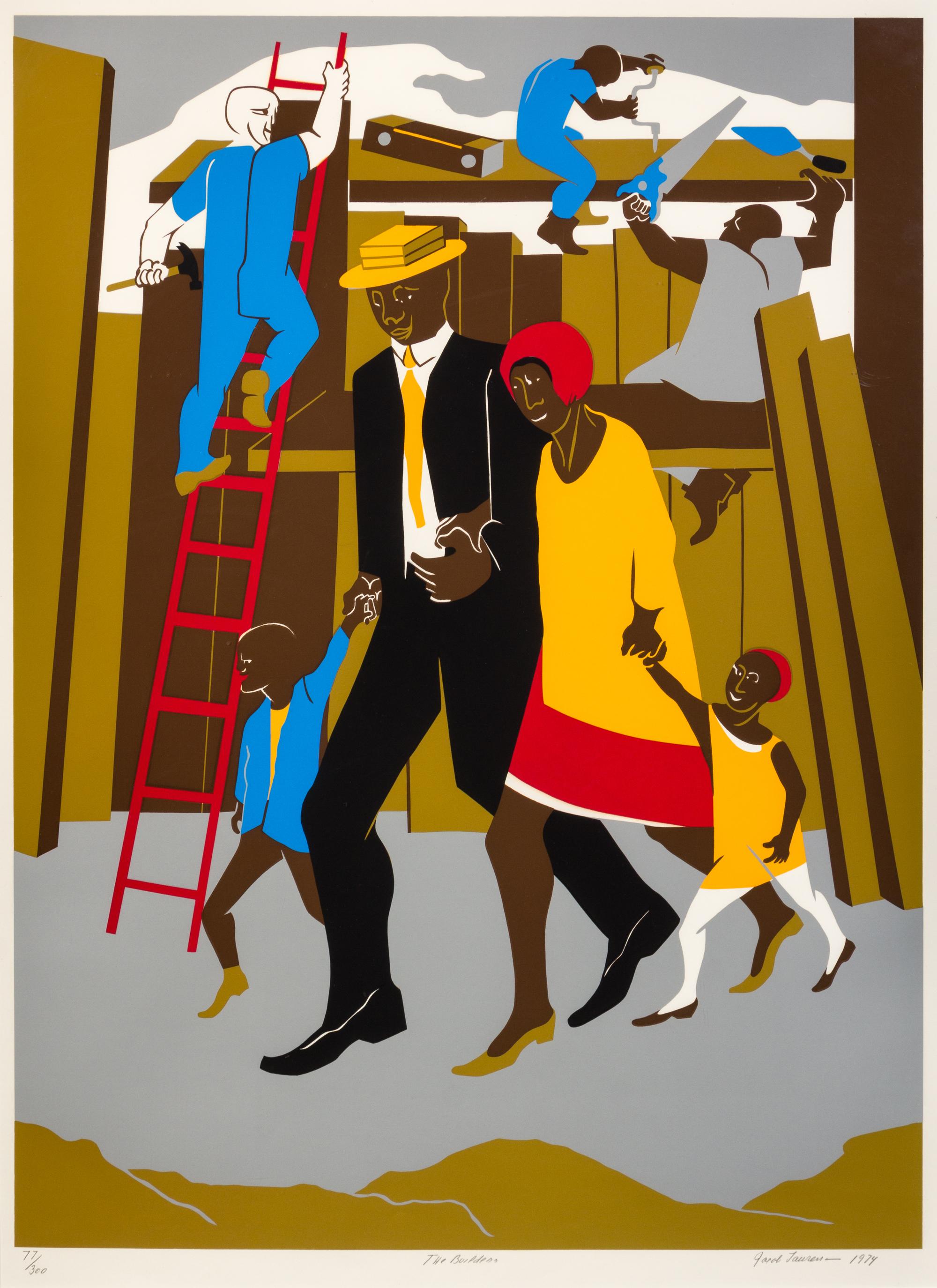 Jacob Lawrence, (American, 1917-2000), The Builders (The Family), 1974