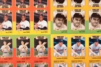 A Group of Five Uncut Sheets of 1980 Baseball Immortals and Home Run Legends Baseball Cards