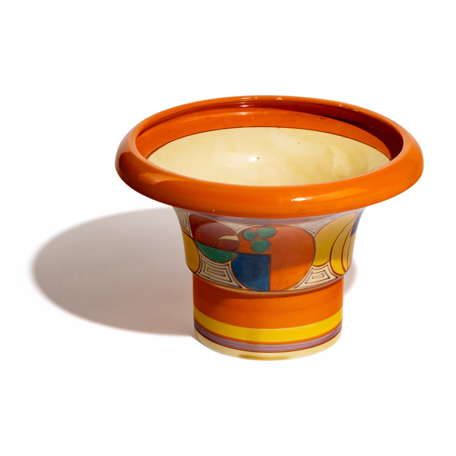 Melon pattern wide-lipped Vase