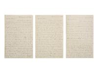 [CIVIL WAR]. Group of 6 letters from Confederate sympathizer Mary Wilson Patterson (1810-1884) of Baltimore, Maryland, describing the ongoing war to her son who was traveling through Europe.