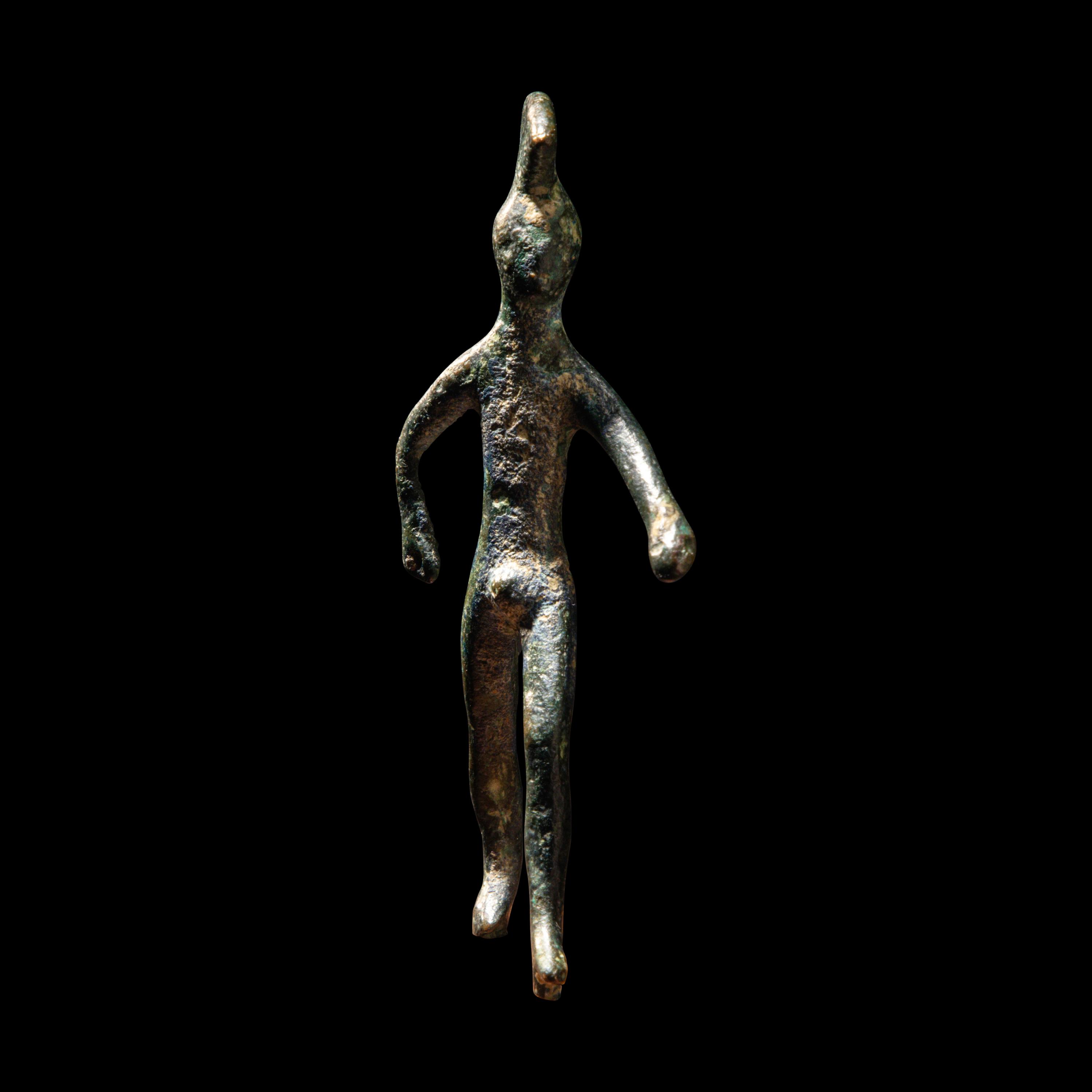 An Etruscan Bronze Figure