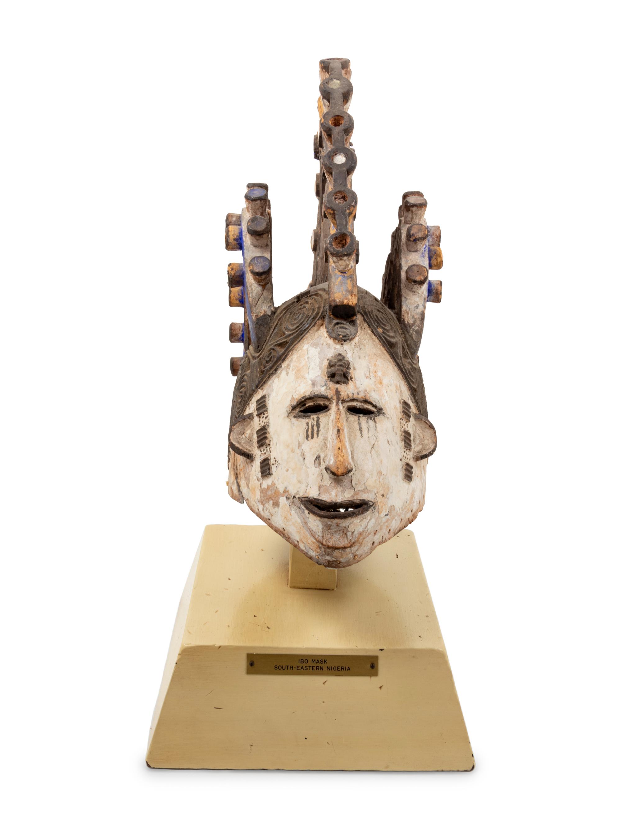 An Igbo Painted Wood Mask