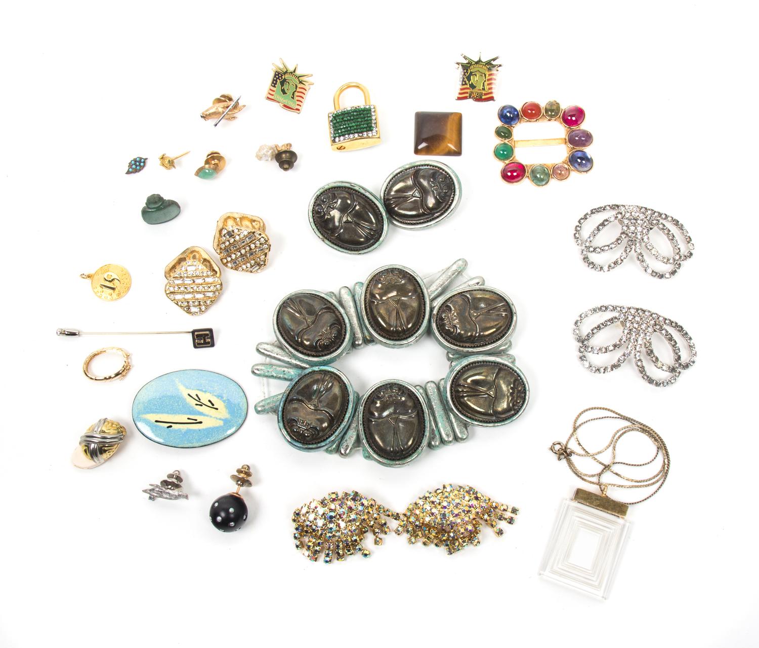 An Assortment of Miscellaneous Costume Jewelry,