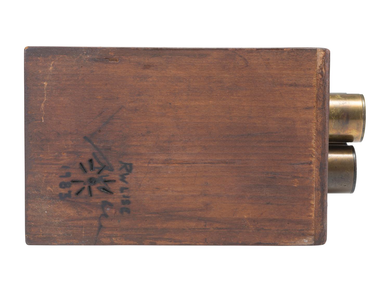 [CAMERAS]. Replica 4-tube sliding box camera by Robert Lisle, 1983.
