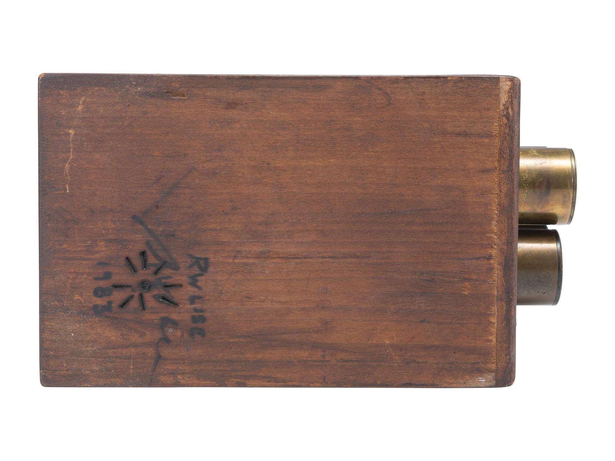 [CAMERAS]. Replica 4-tube sliding box camera by Robert Lisle, 1983.