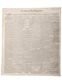 [SLAVERY & ABOLITION]. Advertisements for the return of freedom seekers published in 8 issues of The National Intelligencer . Washington, DC: May-August 1837.