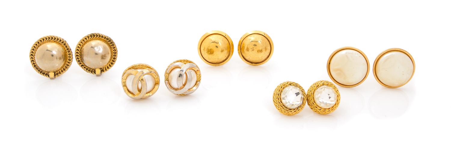 A Collection of Assorted Round Earclips,