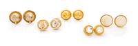 A Collection of Assorted Round Earclips,