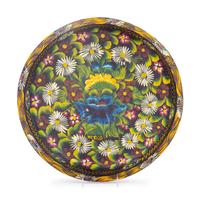 A Mexican Painted Wood Charger