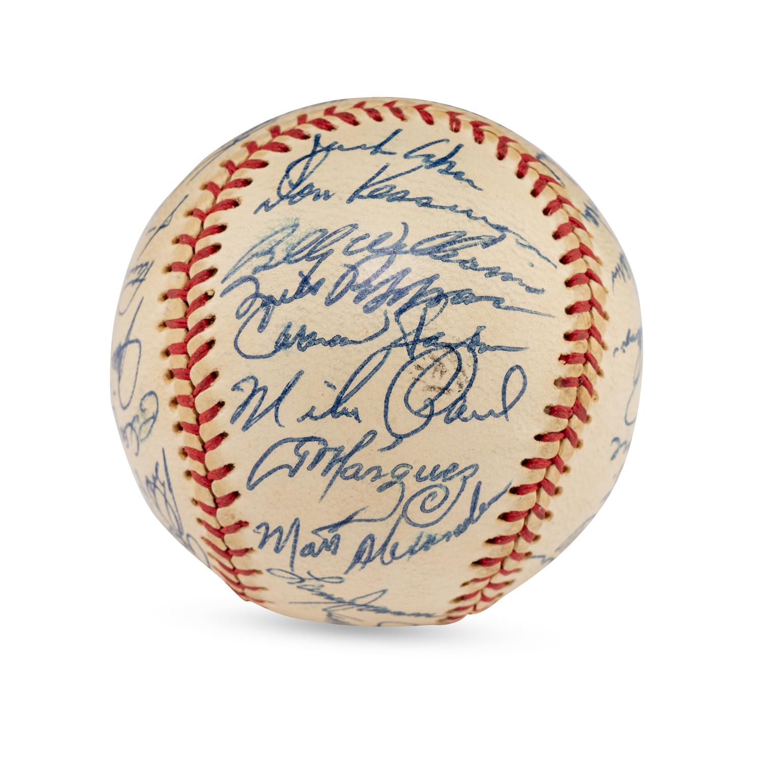 A Group of Two 1973 Chicago Cubs Team Signed Autograph Baseballs