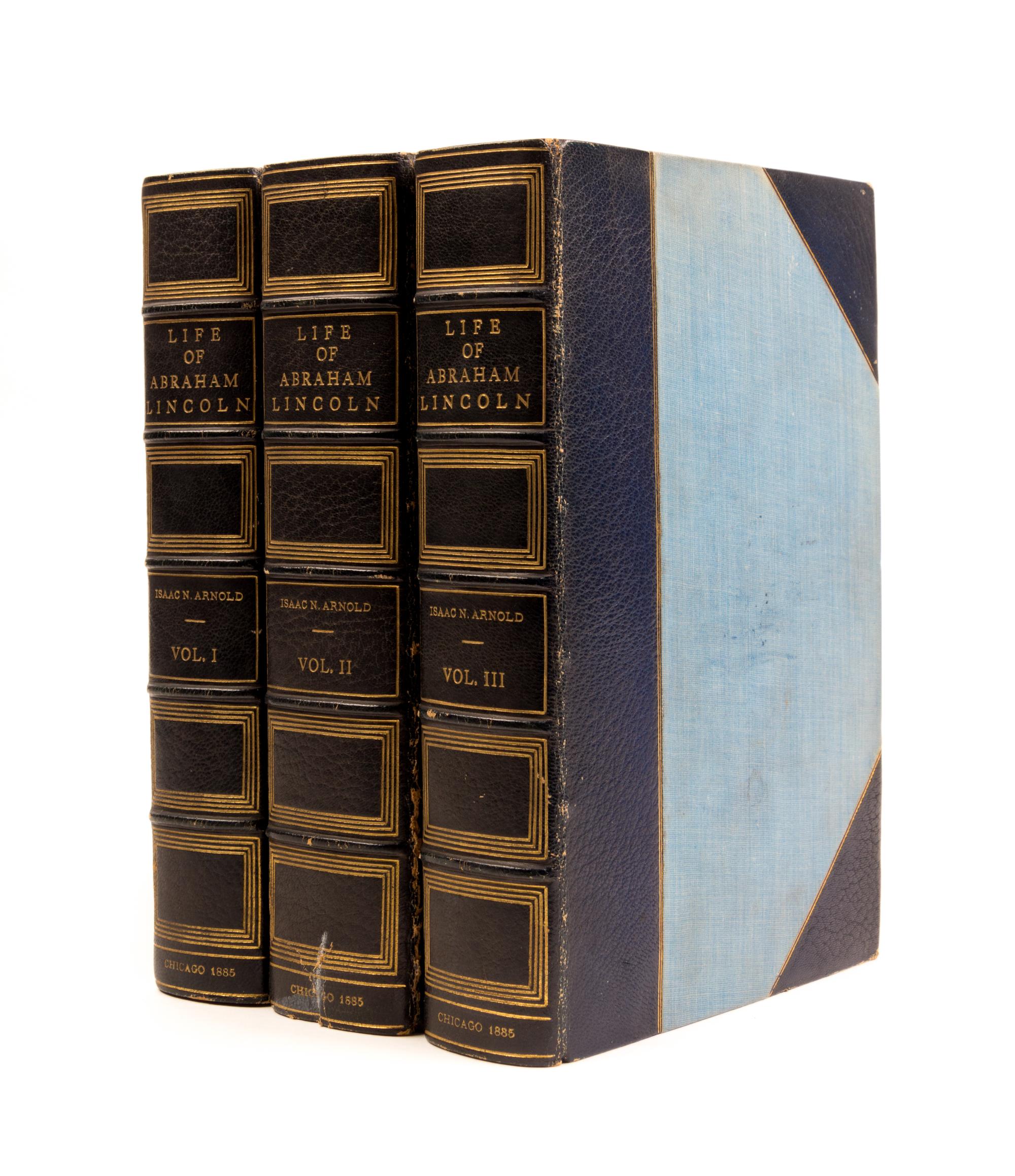 (LINCOLN, ABRAHAM) ARNOLD, ISAAC. The Life of Abraham Lincoln. Chicago, 1885. 2 vols., with over 100 autographed items.