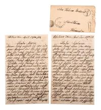 [CIVIL WAR]. A group of 27 letters addressed to Helene Wallich Jordans from husband and brothers serving with the 82nd Illinois and the 26th Wisconsin Infantries. January 1863-June 1865.