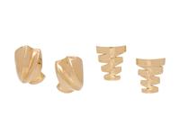 COLLECTION OF YELLOW GOLD EARCLIPS