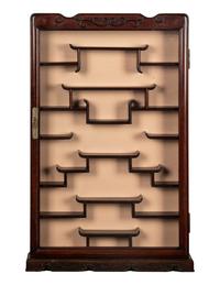 A Chinese Hardwood Displaying Cabinet