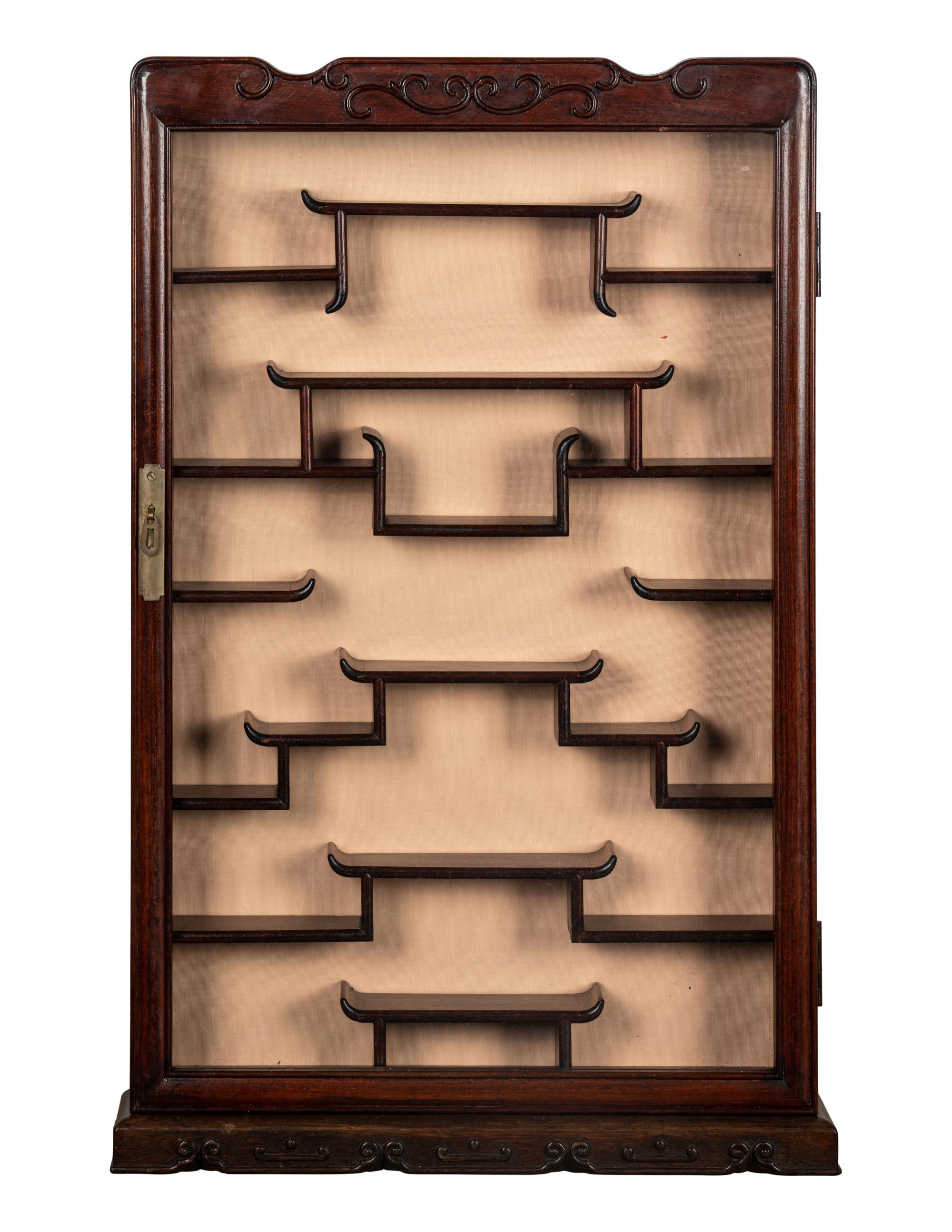 A Chinese Hardwood Displaying Cabinet