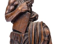 A Chalkware Figure of Moses After Michelangelo