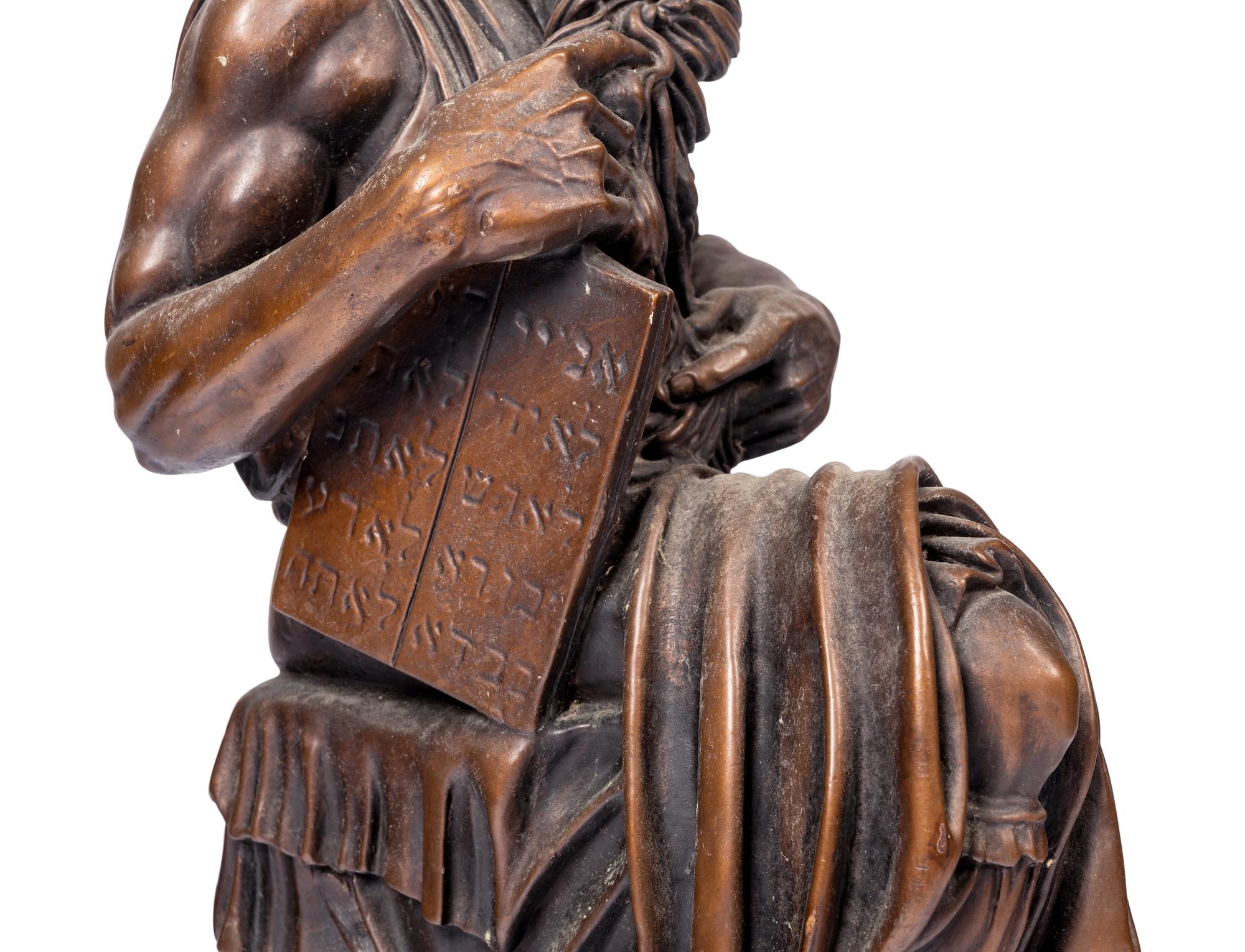 A Chalkware Figure of Moses After Michelangelo