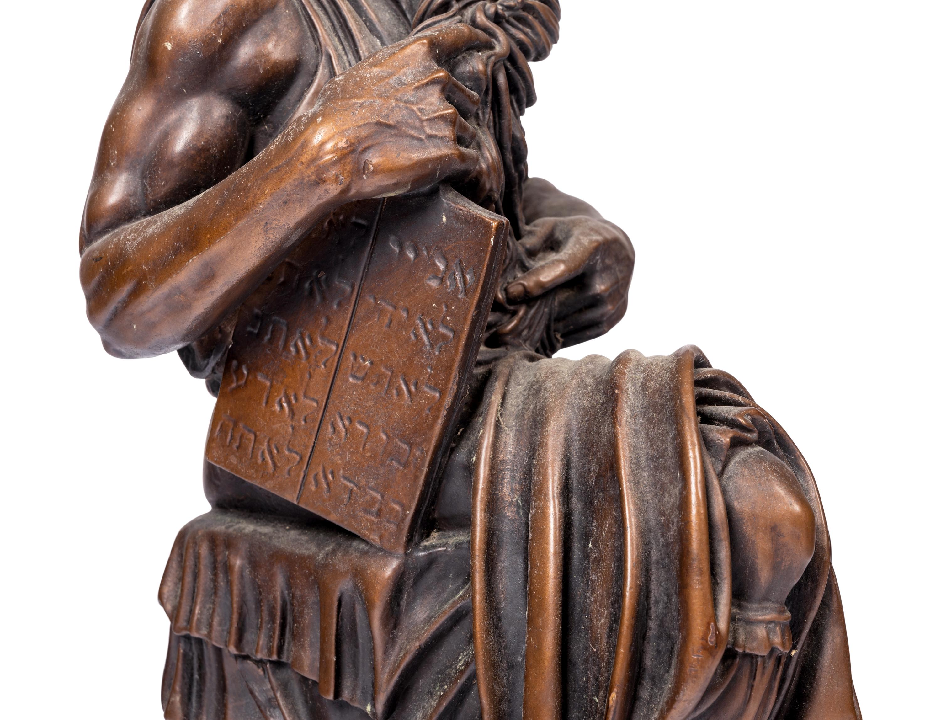 A Chalkware Figure of Moses After Michelangelo