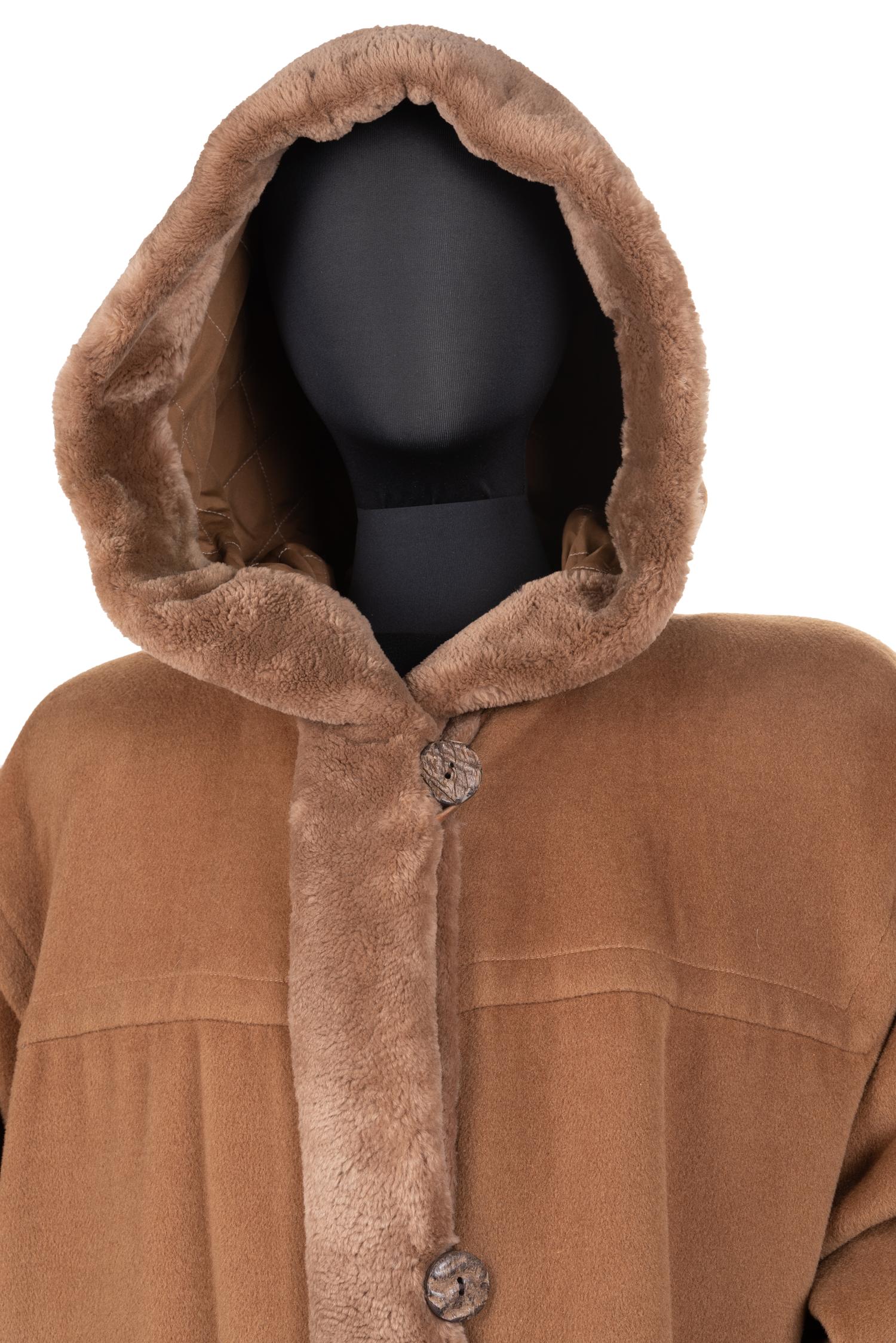 Yves Saint Laurent Rive Gauche Cashmere and Shearling Coat, 1980-90s
