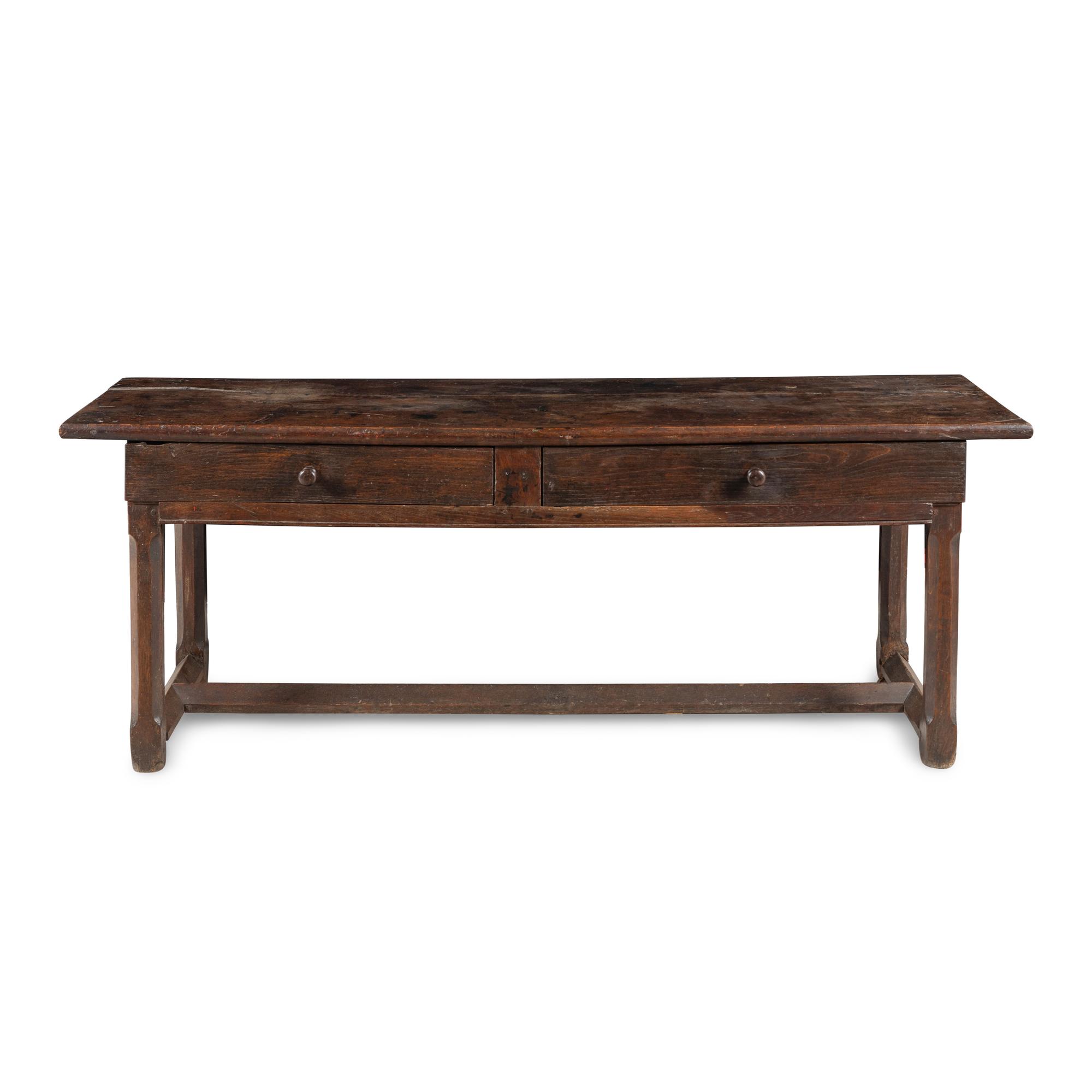 A Baroque Carved Oak Refectory Table