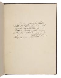 [TRAVEL] -- [BUSINESS]. European travel journal of Stillman R. Bingham (1829-1896), 1894.