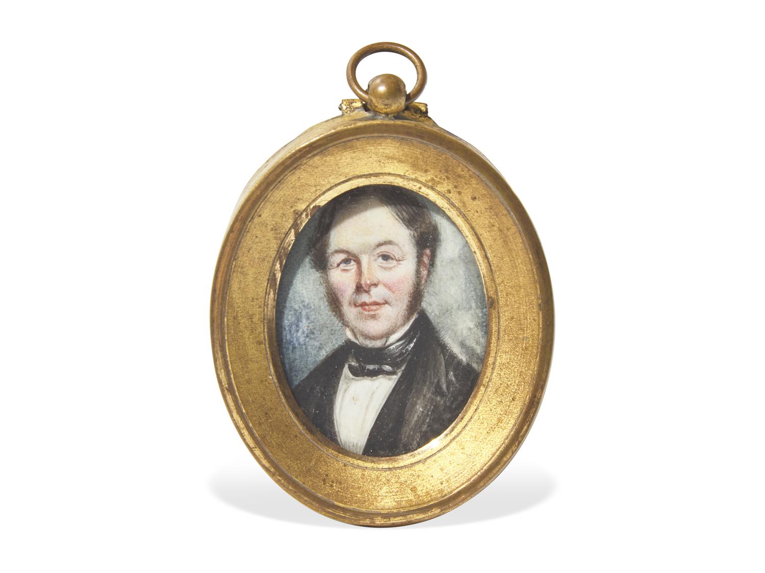 American School Portrait Miniature of a Gentleman