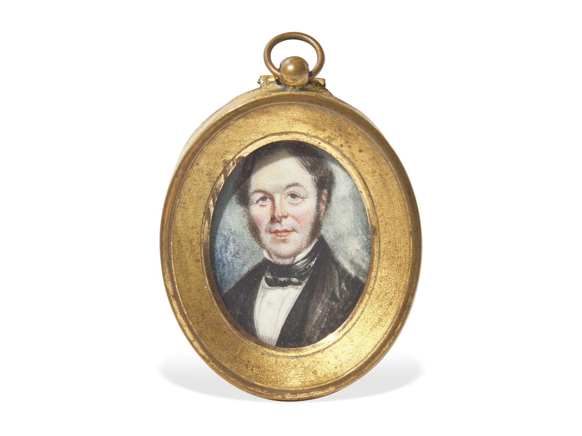 American School Portrait Miniature of a Gentleman