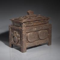 An Eastern Tibetan Inlaid Iron Censer, Late Ming to Early Qing Dynasty — 明末清初 藏式鉄錯銀方爐