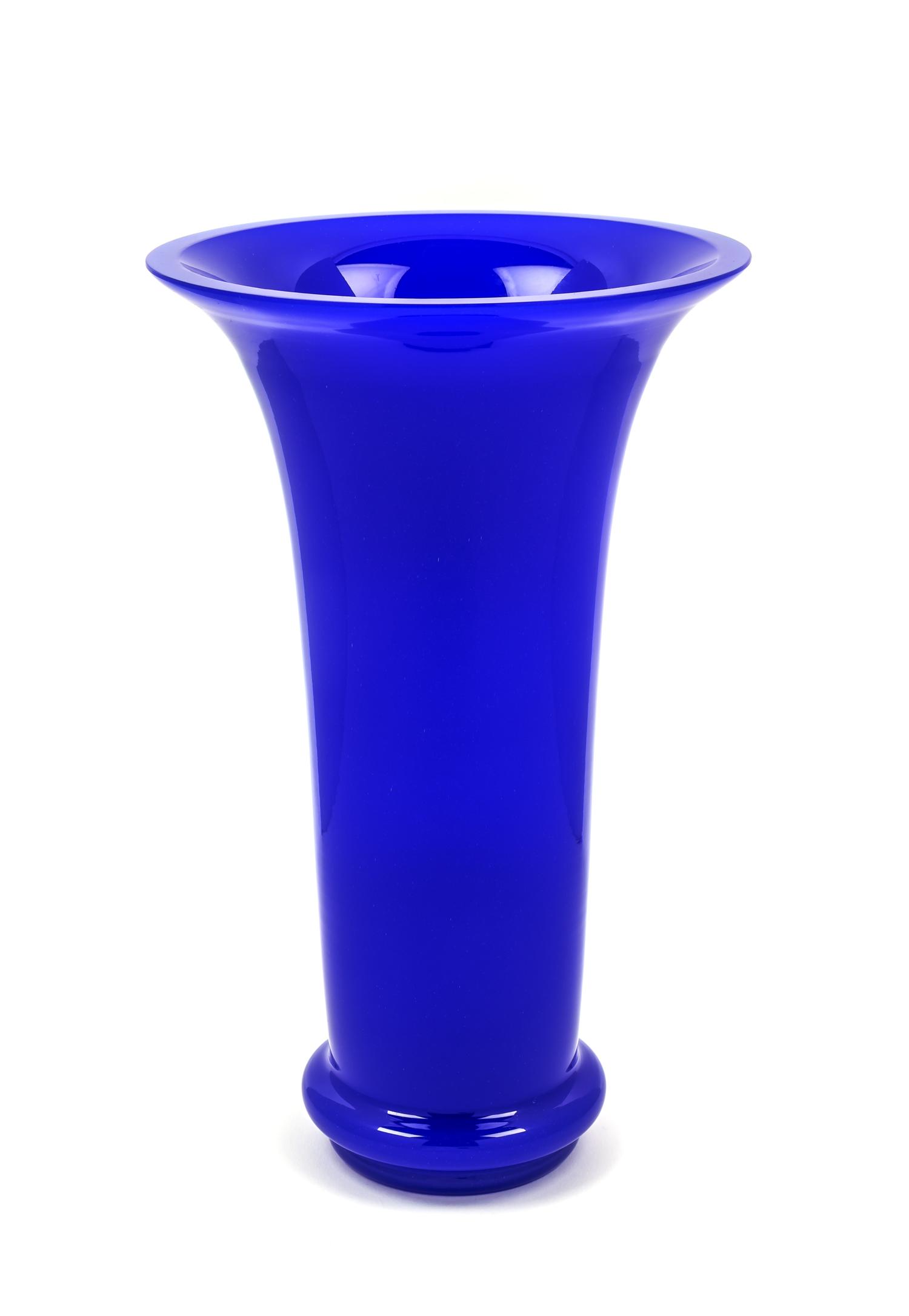A Blue Cenedese Vase Height 12 1/2 inches. — 1970'S