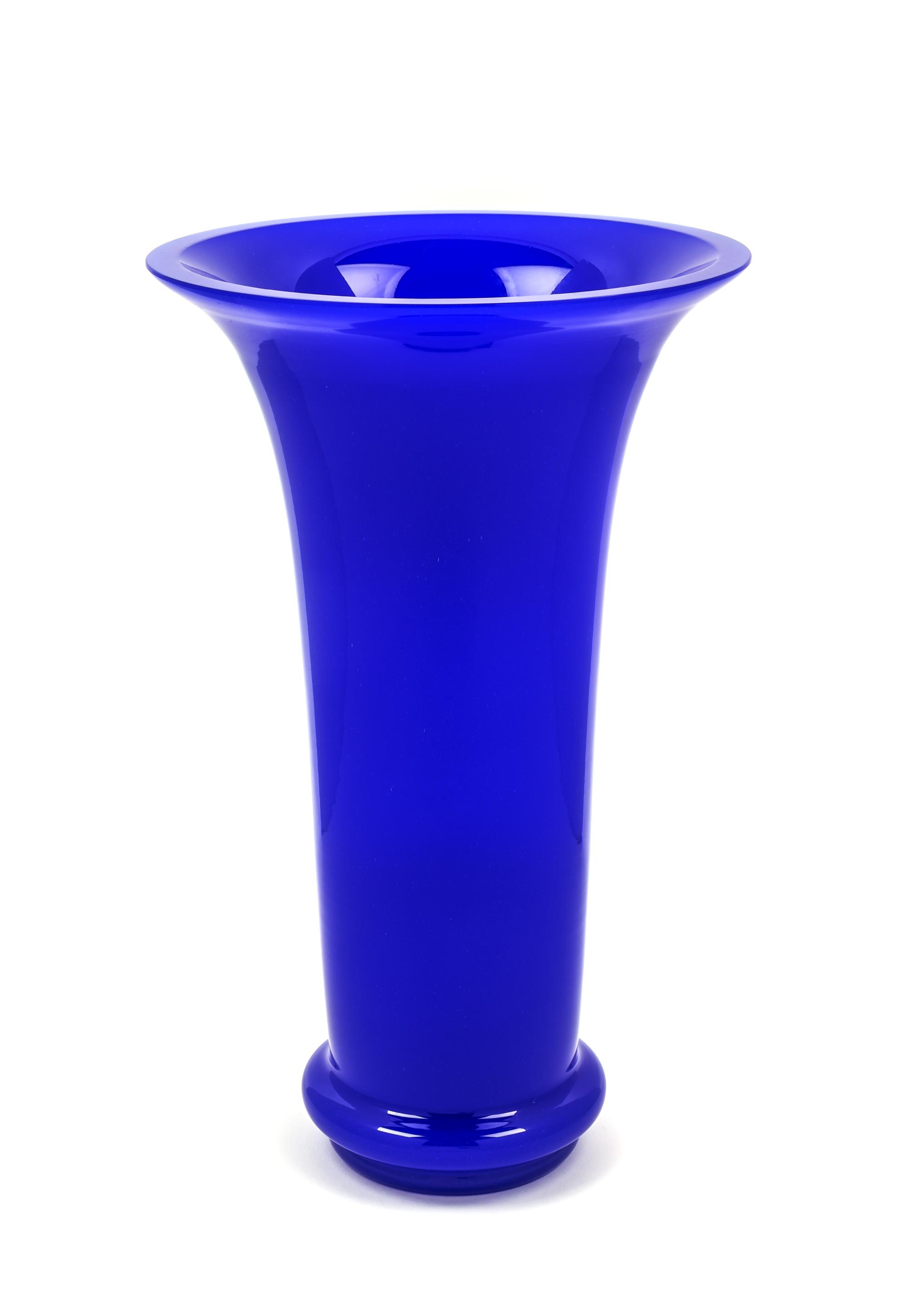 A Blue Cenedese Vase Height 12 1/2 inches. — 1970'S