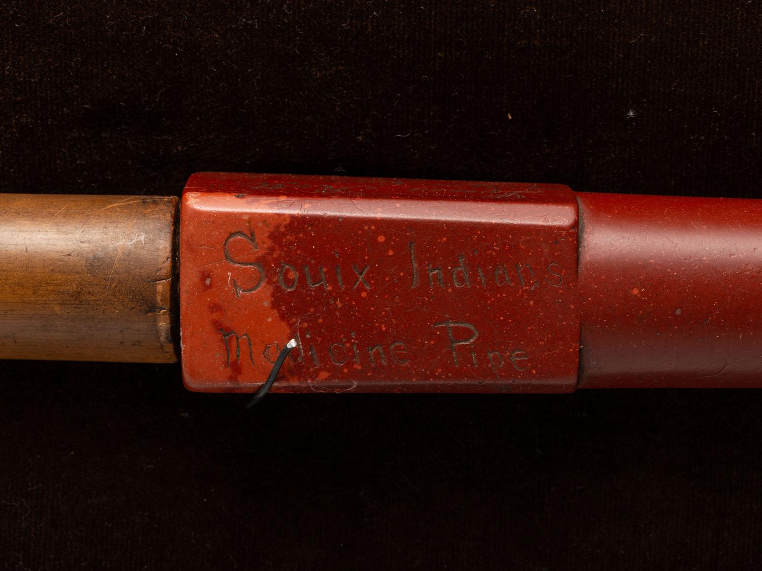 Sioux Catlinite Pipe, with Inscription by Louis Rott