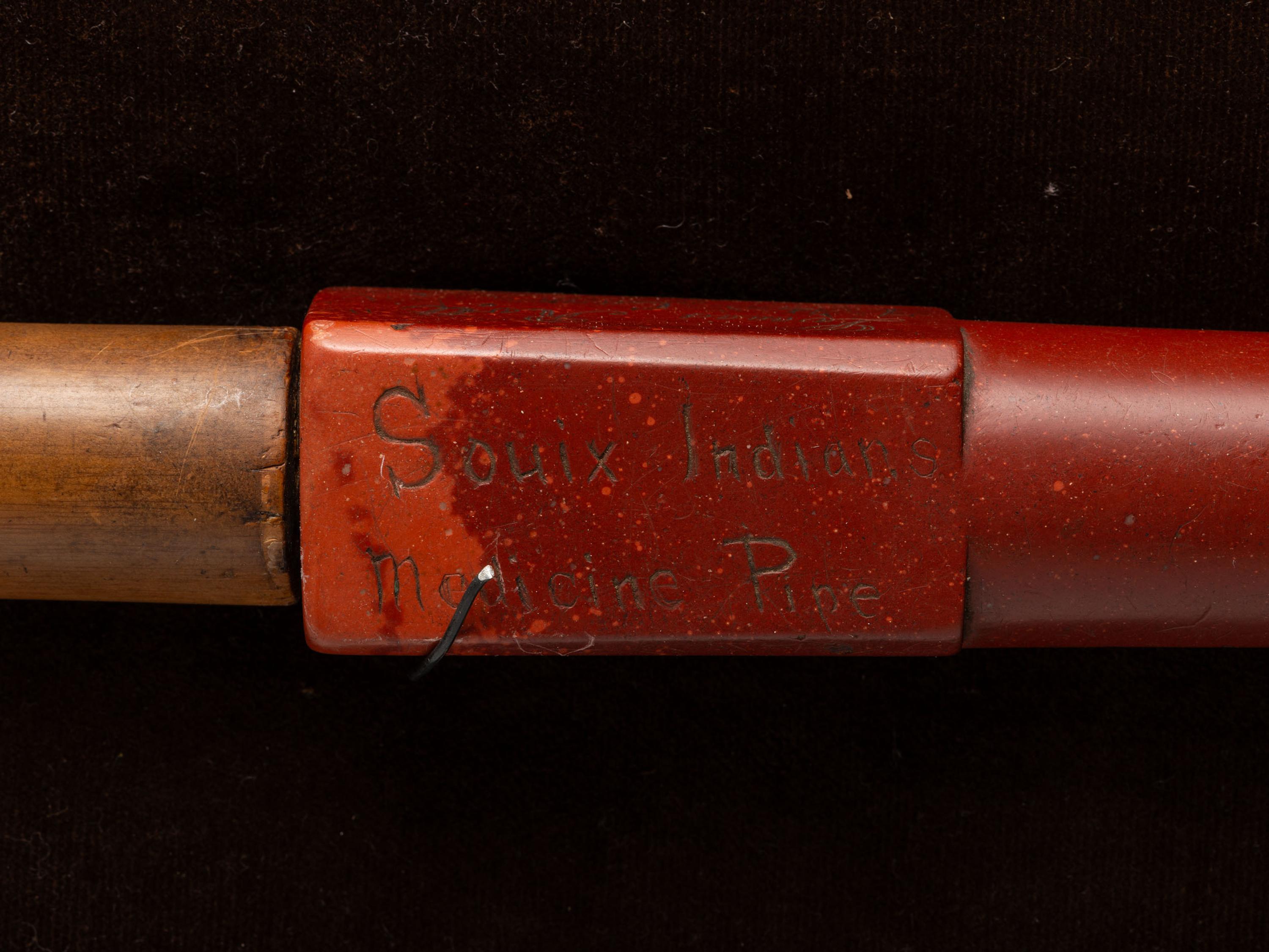 Sioux Catlinite Pipe, with Inscription by Louis Rott