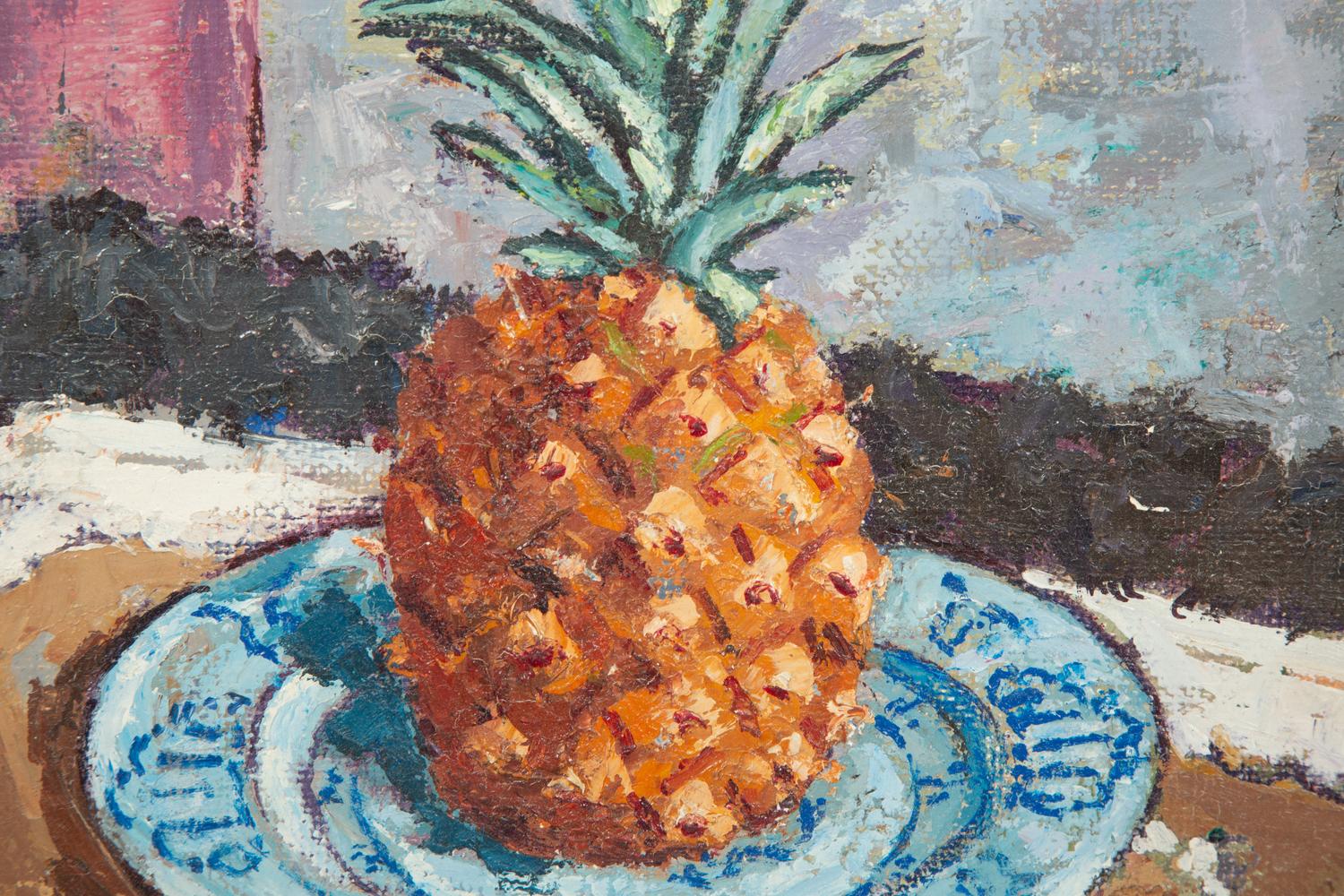 Panier de Fruit Devant Balustrade and Still Life with Pineapple (two works)