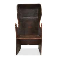 English provincial elm lambing chair mid-18th century