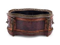 A Napoleon III Gilt Metal Mounted Burlwood Jardinière