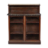 A Regency Grain-Painted Marble-Top Chiffonier