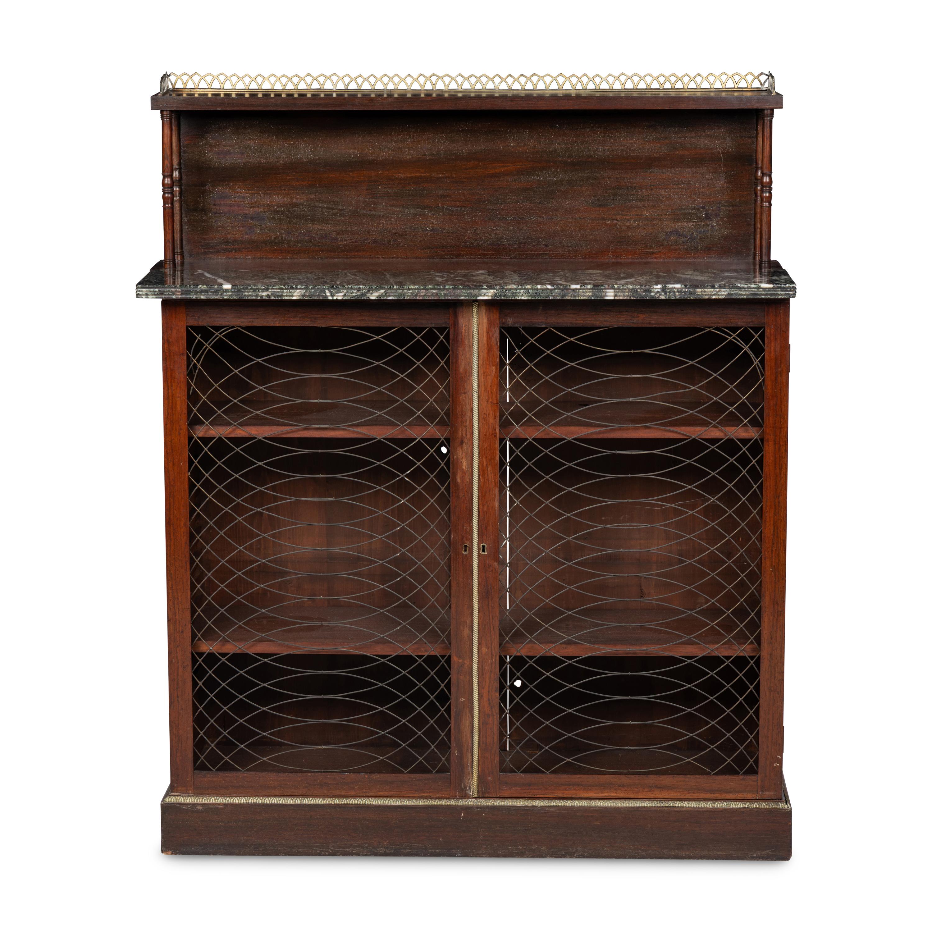 A Regency Mahogany and Marble-Top Chiffonier