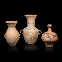 Three Chinese Neolithic Painted Pottery Vessels, Majiayao Culture — 馬家窯文化 彩陶罐三種