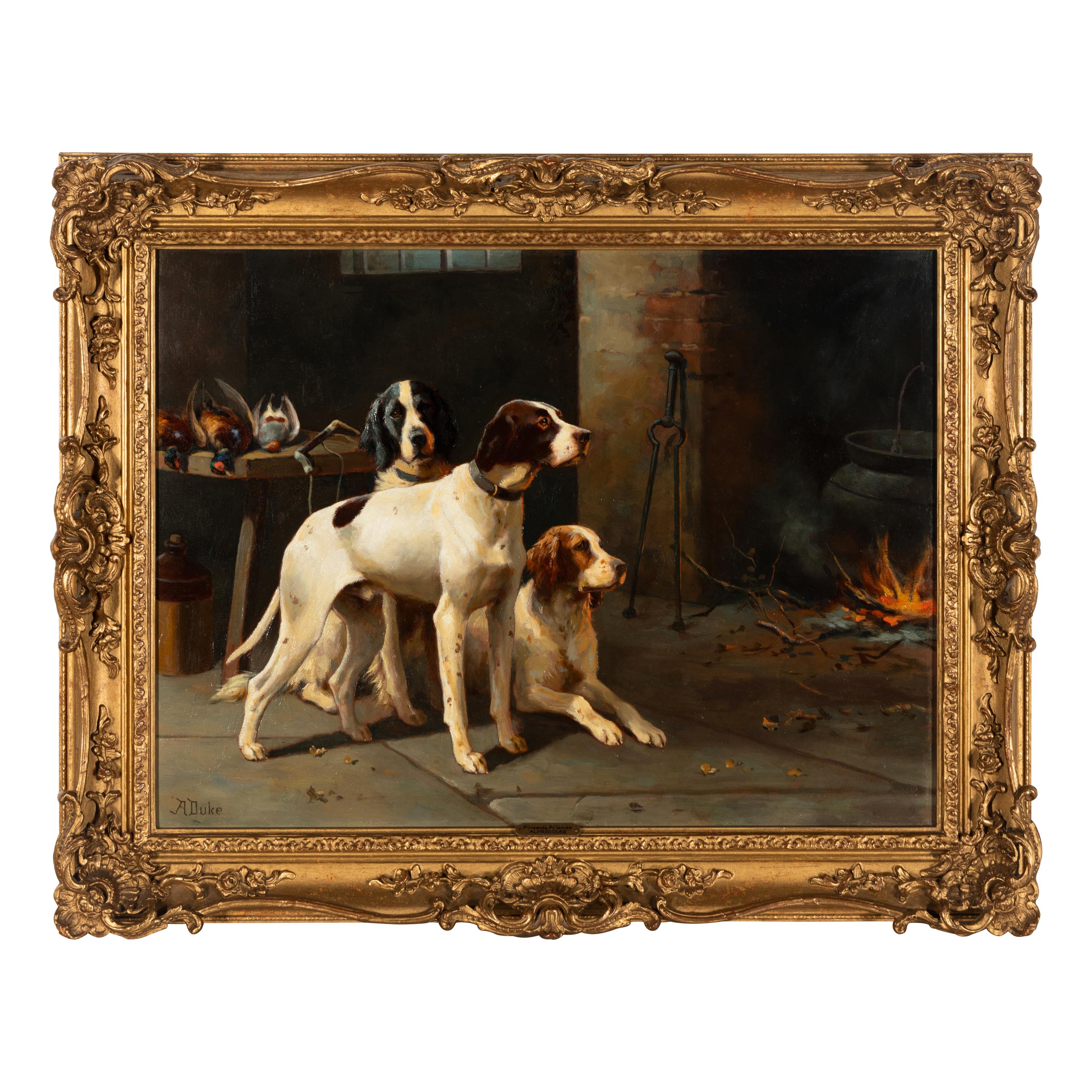 Alfred Duke (British, 1863-1905) — Fireside Friends