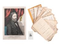 [POLITICS IN AMERICA -- 1856 ELECTION]. A group of campaign pamphlets with printed campaign portraits of John C. Frémont and a President Buchanan invitation.