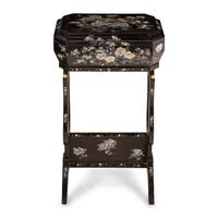 A Japanese Abalone-Inlaid Needlework Table