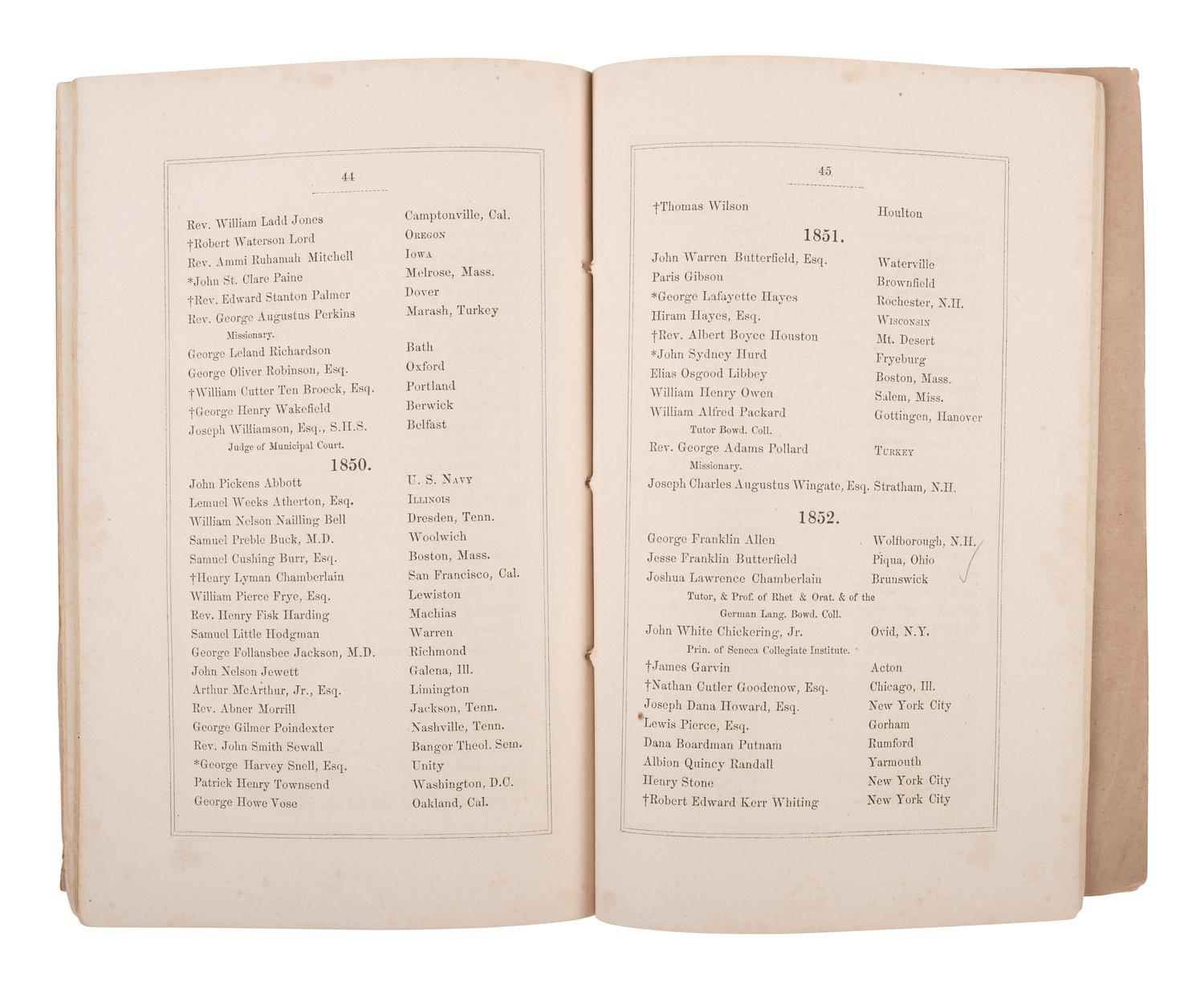 [CHAMBERLAIN, Joshua L.] Chamberlain's inscribed copy of Fables de La Fontaine, plus.