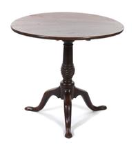 A George III Mahogany Tilt-top Tea Table