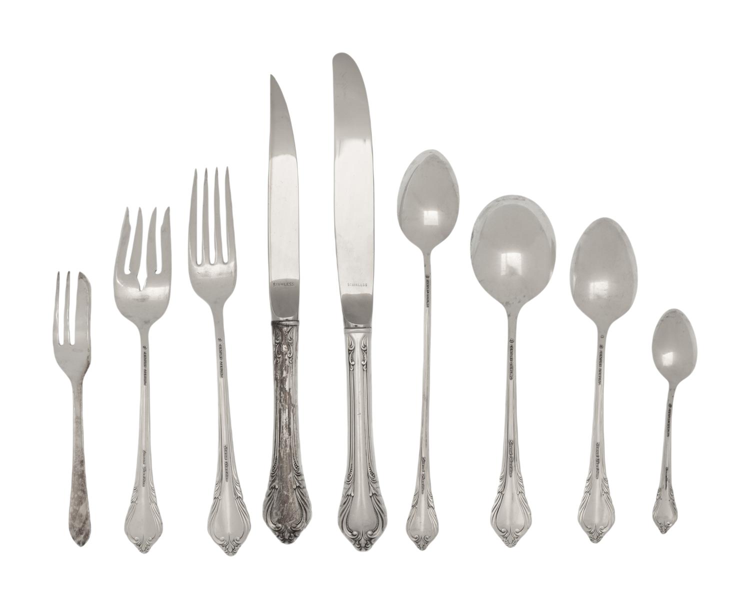 An American Silver Flatware Service