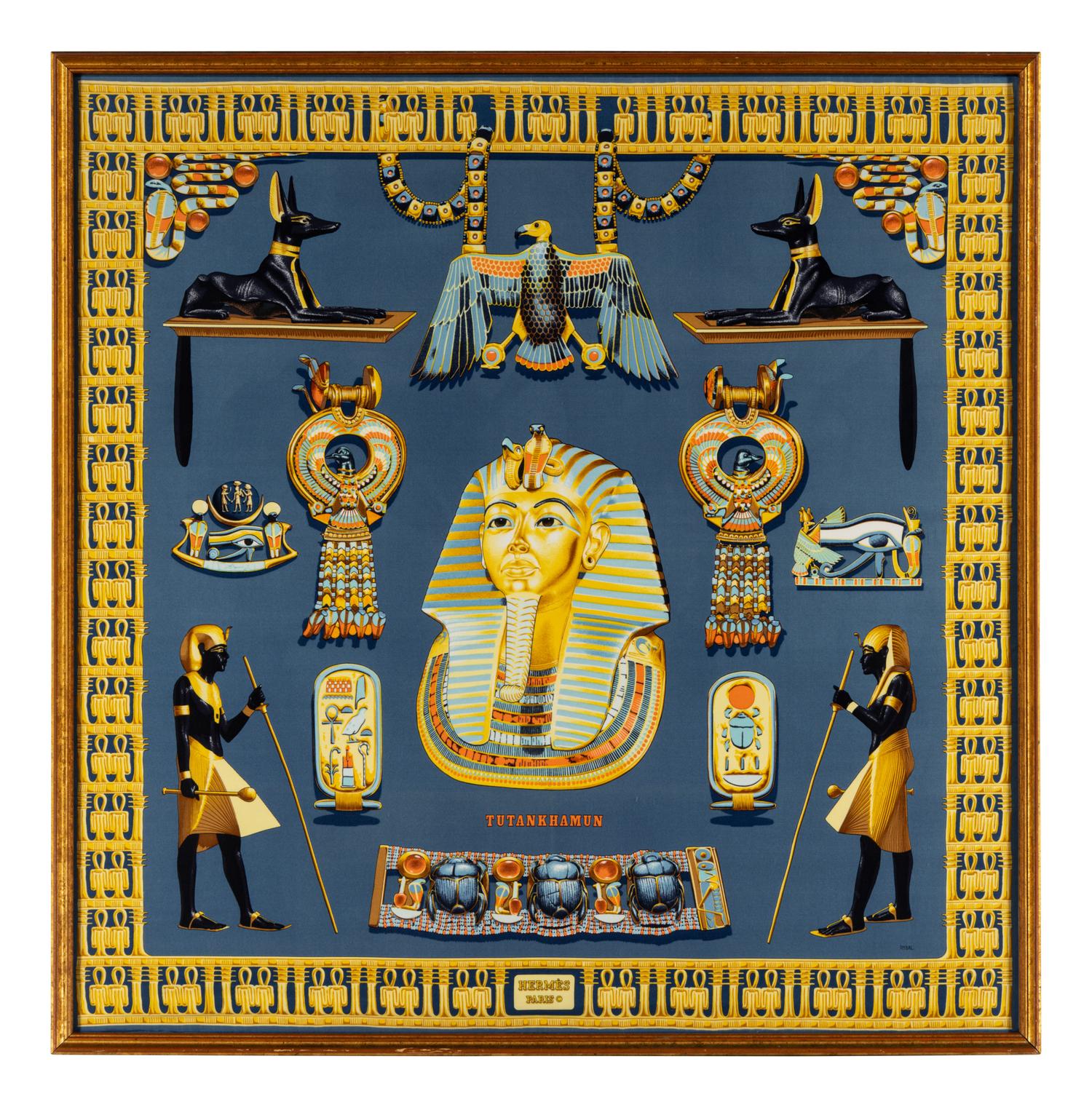 Hermès Framed Silk Scarf, 1976