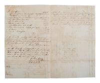 [ENSLAVEMENT & ABOLITION]. 2 estate documents listing enslaved persons, each with name and age included. Bourbon County, KY, 1833, 1854.