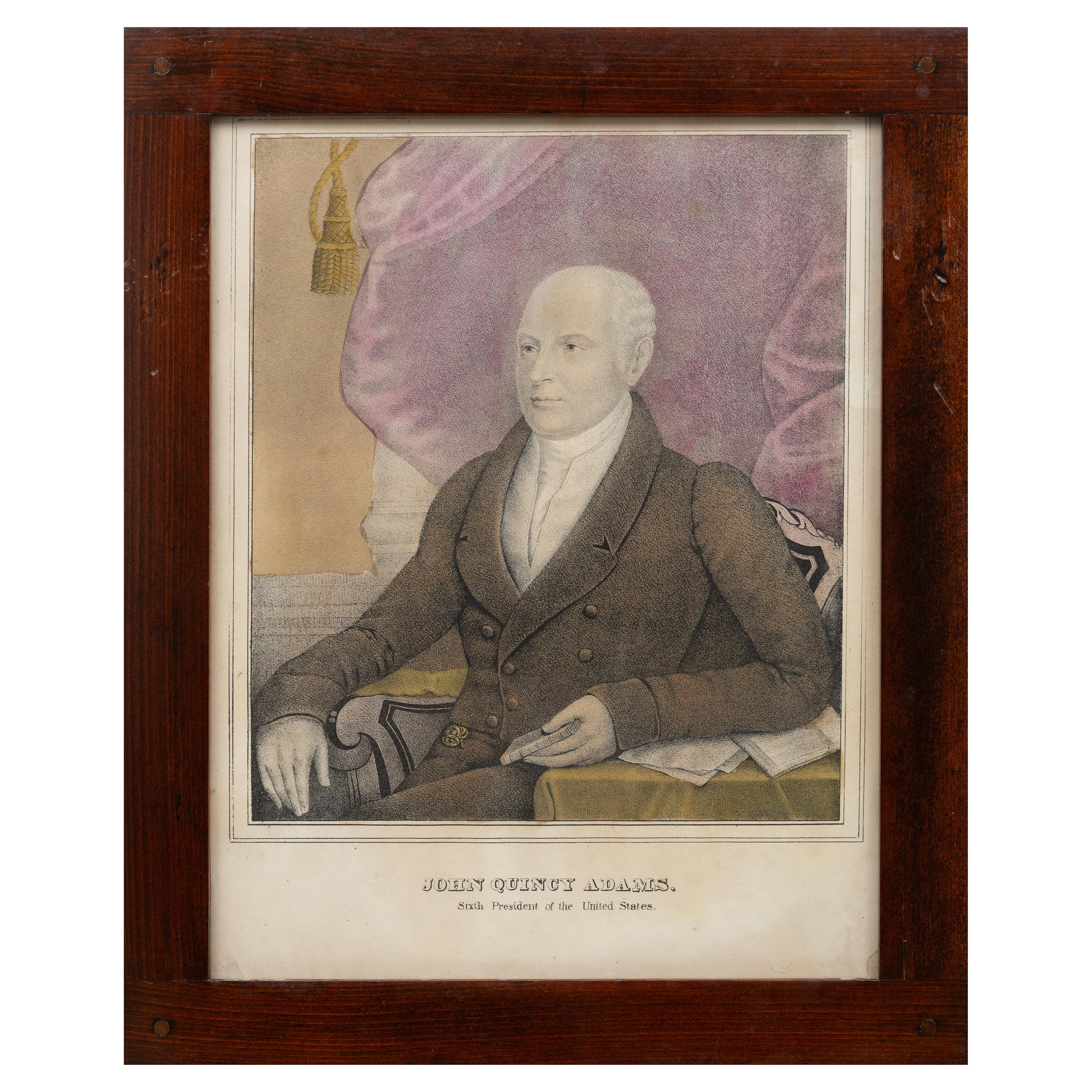 Eleven Framed Hand-Colored Lithographs of American Presidents